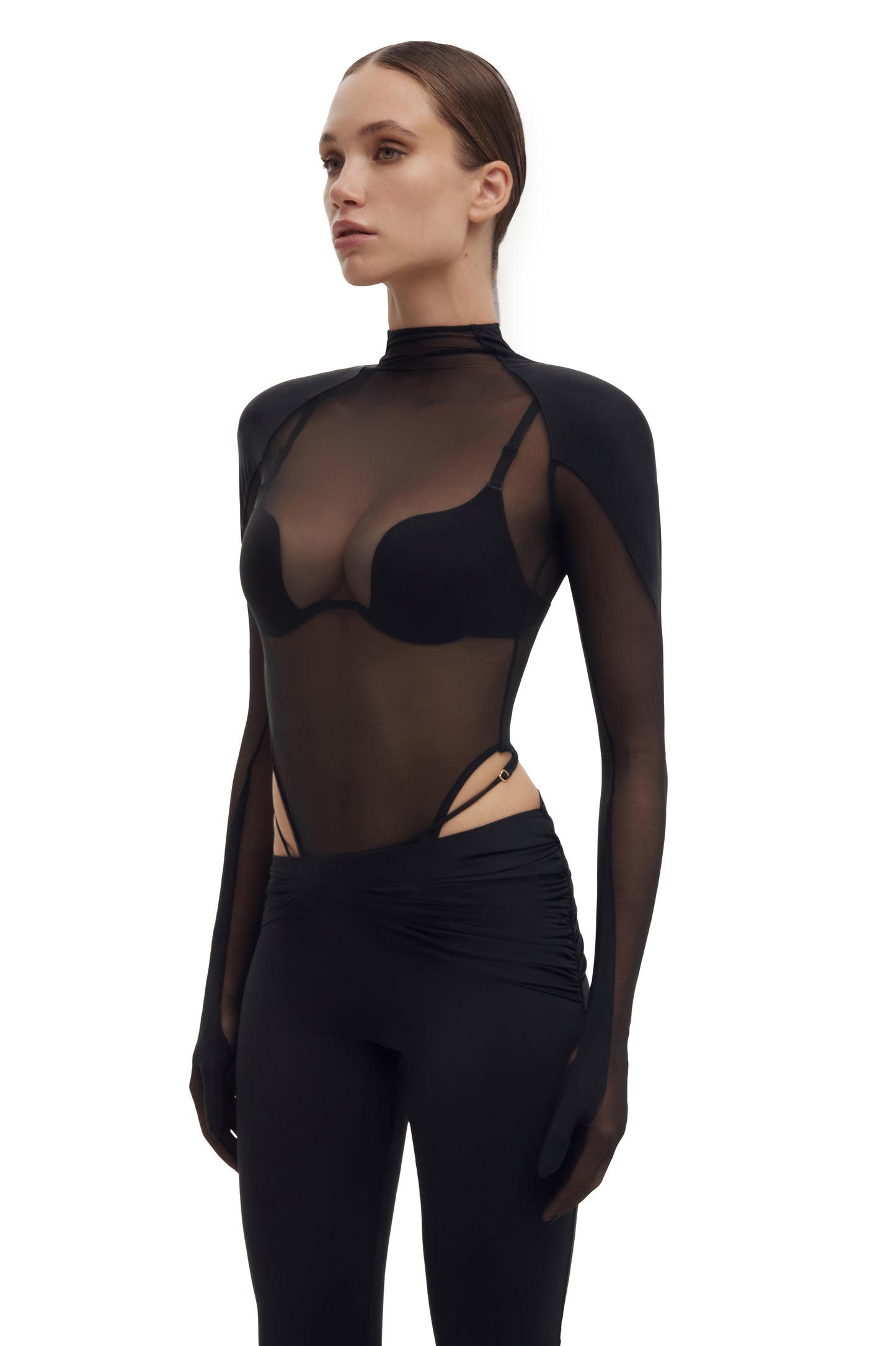 DVNT Mesh Bodysuit & Pants Set with Integrated Gloves FATALE