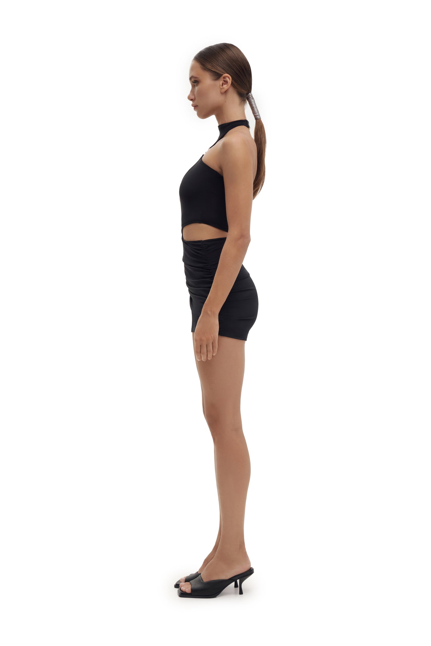 DVNT Cut-Out High Neck Mini Dress RAZOR
