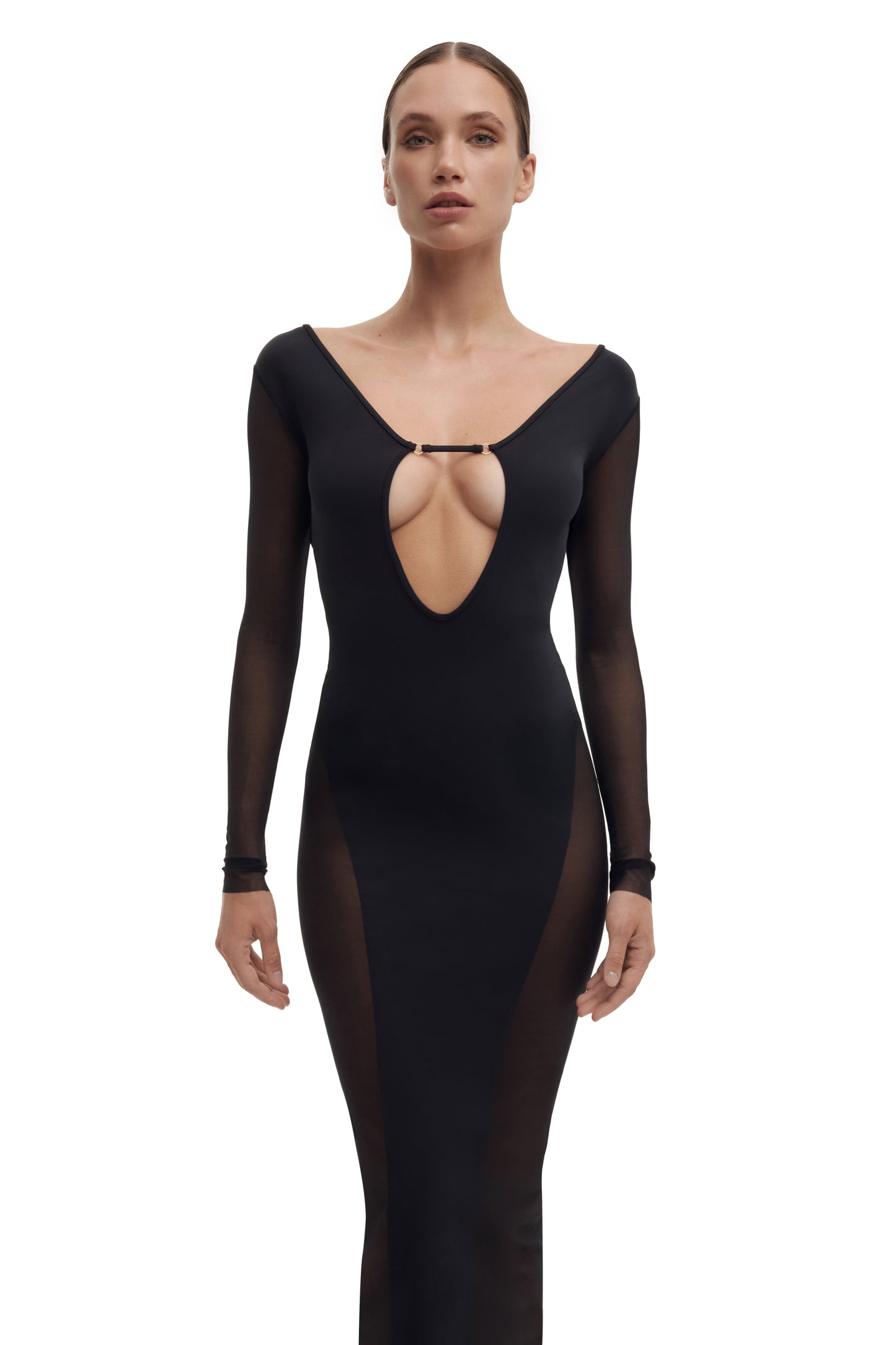 DVNT Sheer Paneled Maxi Dress SIREN