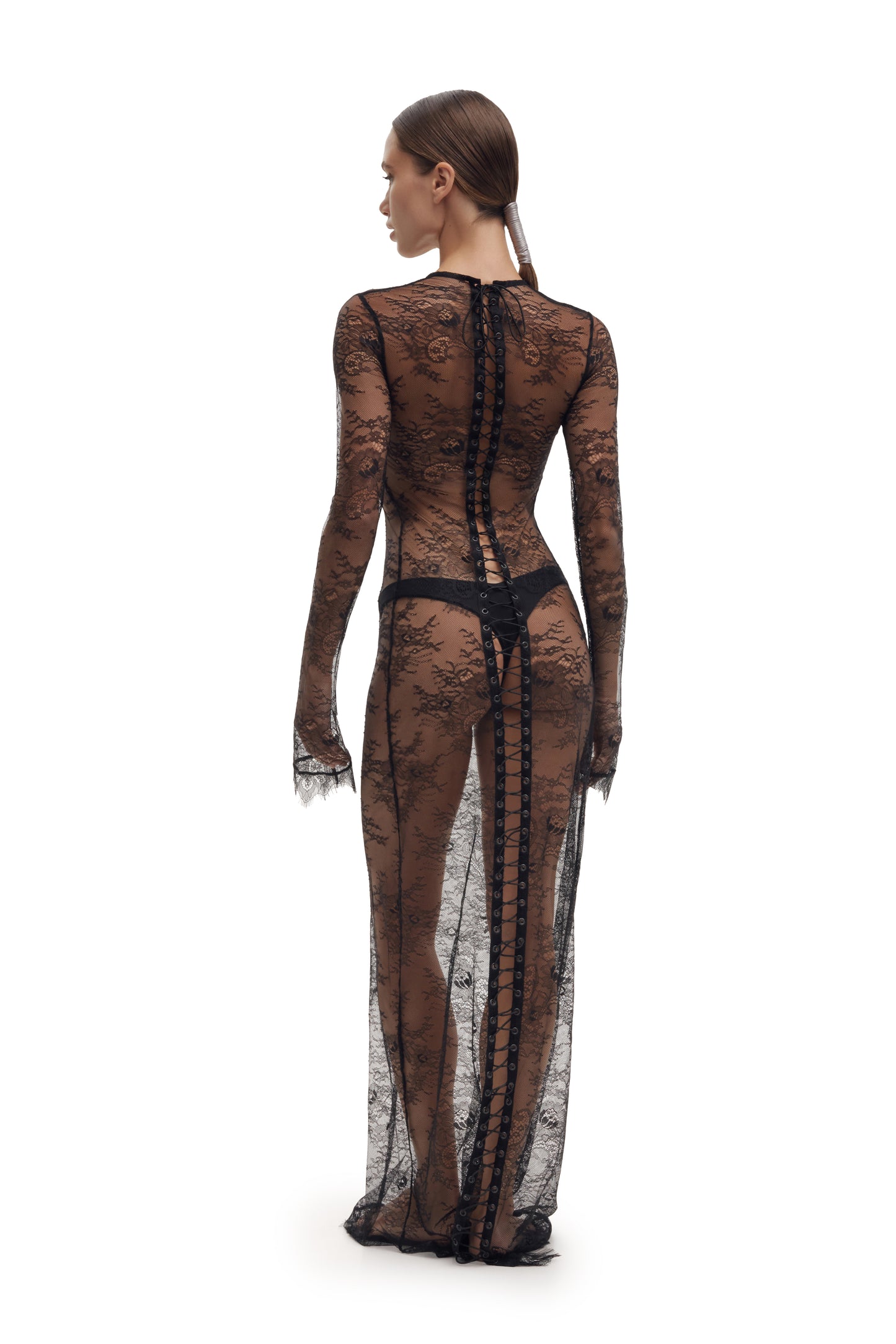 DVNT Lace Maxi Dress with Back Lacing ENCHANT
