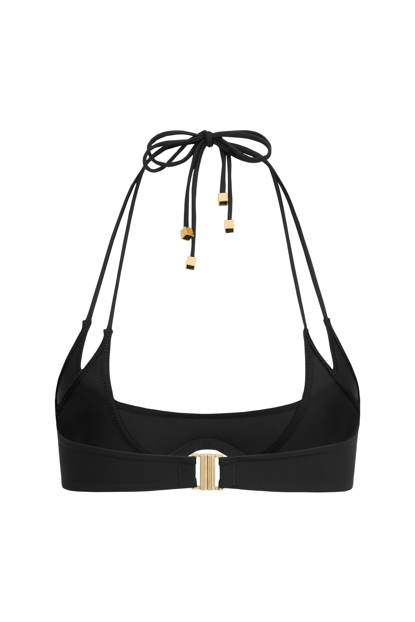DVNT Black Cut-Out Bikini Set with Signature Hardware — NARA