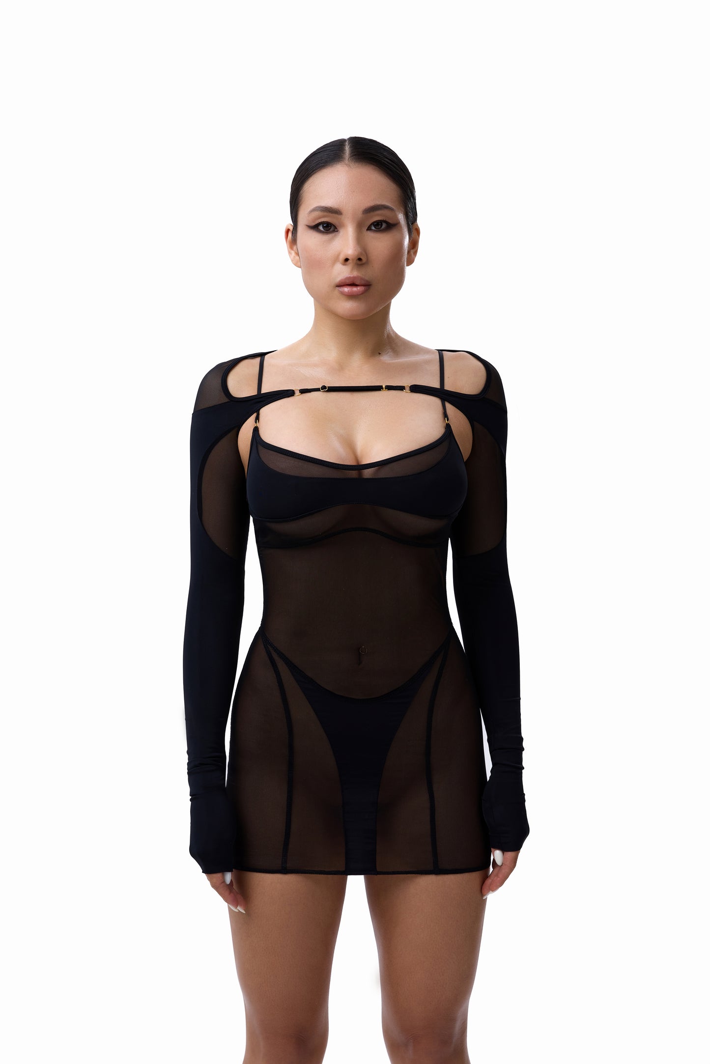 DVNT Dress Virre Mini Mesh black