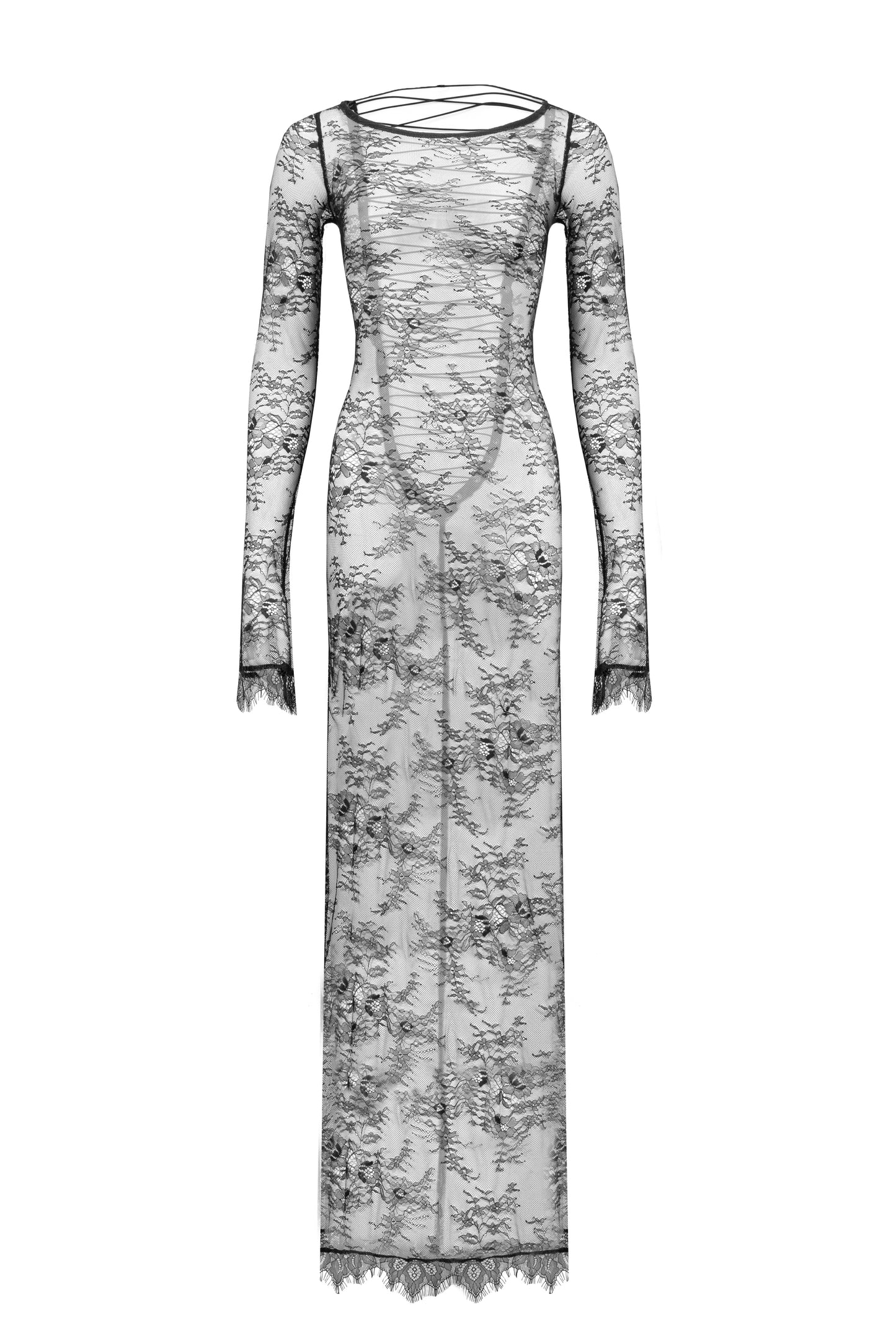 DVNT Lace Maxi Dress with Corset Back Lacing SPELL