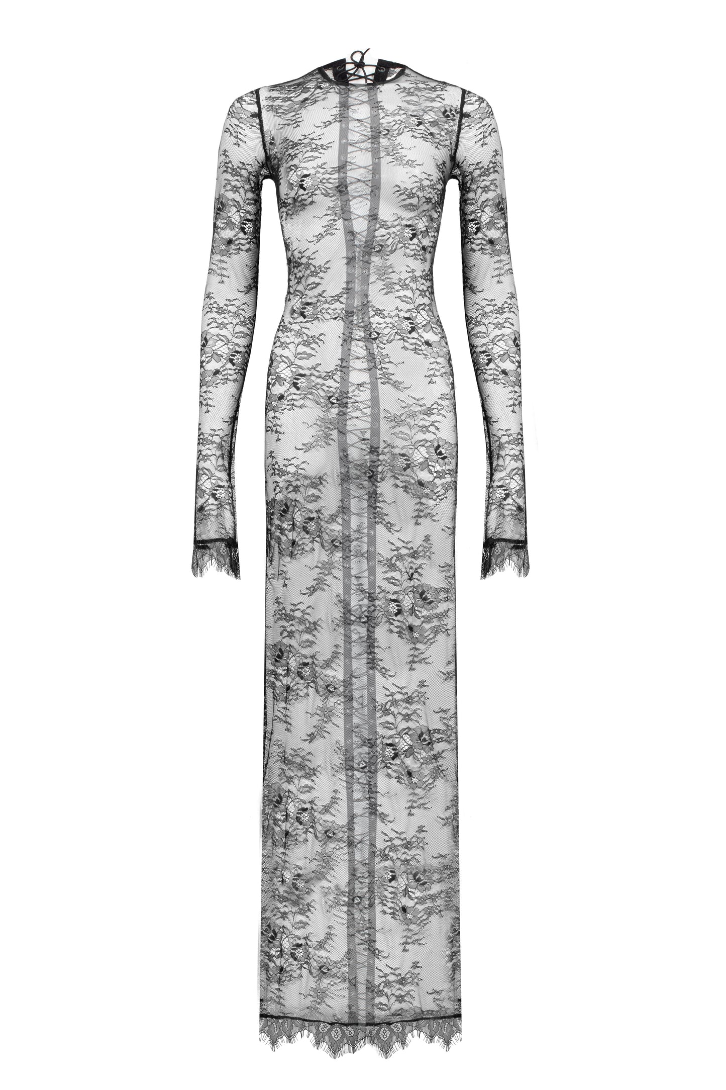 DVNT Lace Maxi Dress with Back Lacing ENCHANT