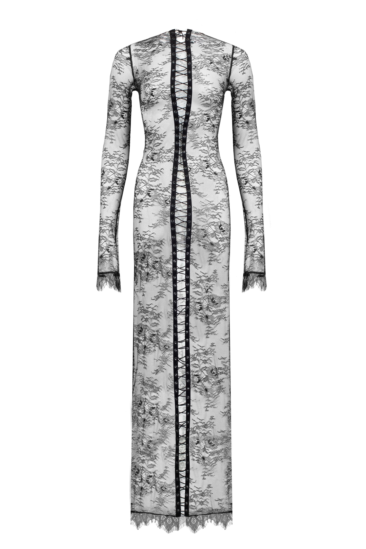 DVNT Lace Maxi Dress with Back Lacing ENCHANT
