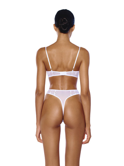 DVNT White Sheer Bra & High-Cut Briefs Set — TRACE