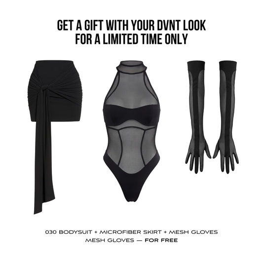 Skirt and Bodysuit Arte Mesh Combo + FREE GLOVES