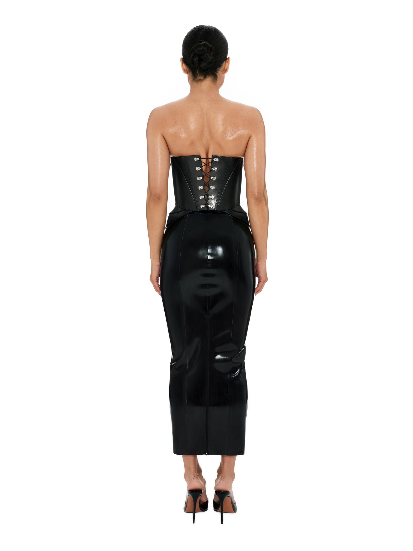 DVNT Black Leather Corset — NOCTRA