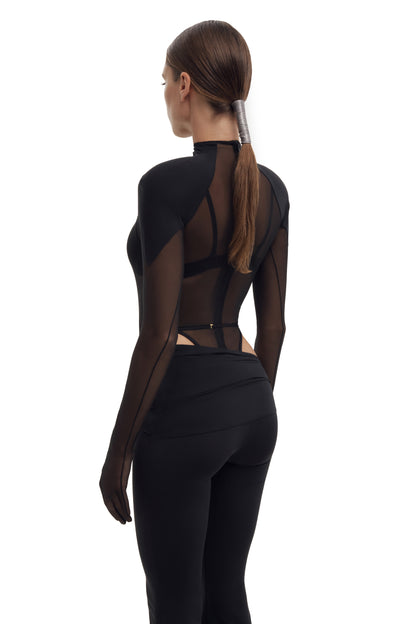 DVNT Mesh Bodysuit & Pants Set with Integrated Gloves FATALE