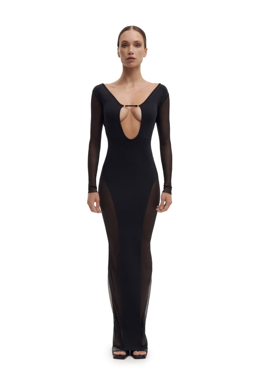 DVNT Sheer Paneled Maxi Dress SIREN