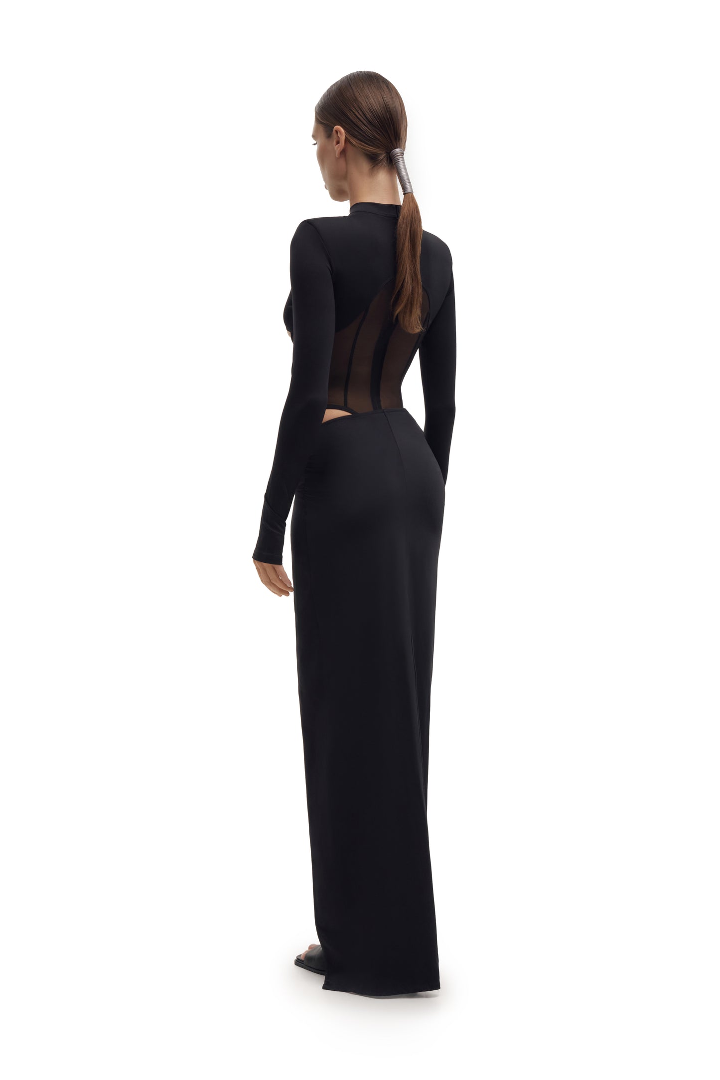 DVNT Draped Waist Maxi Skirt with Slit VELA