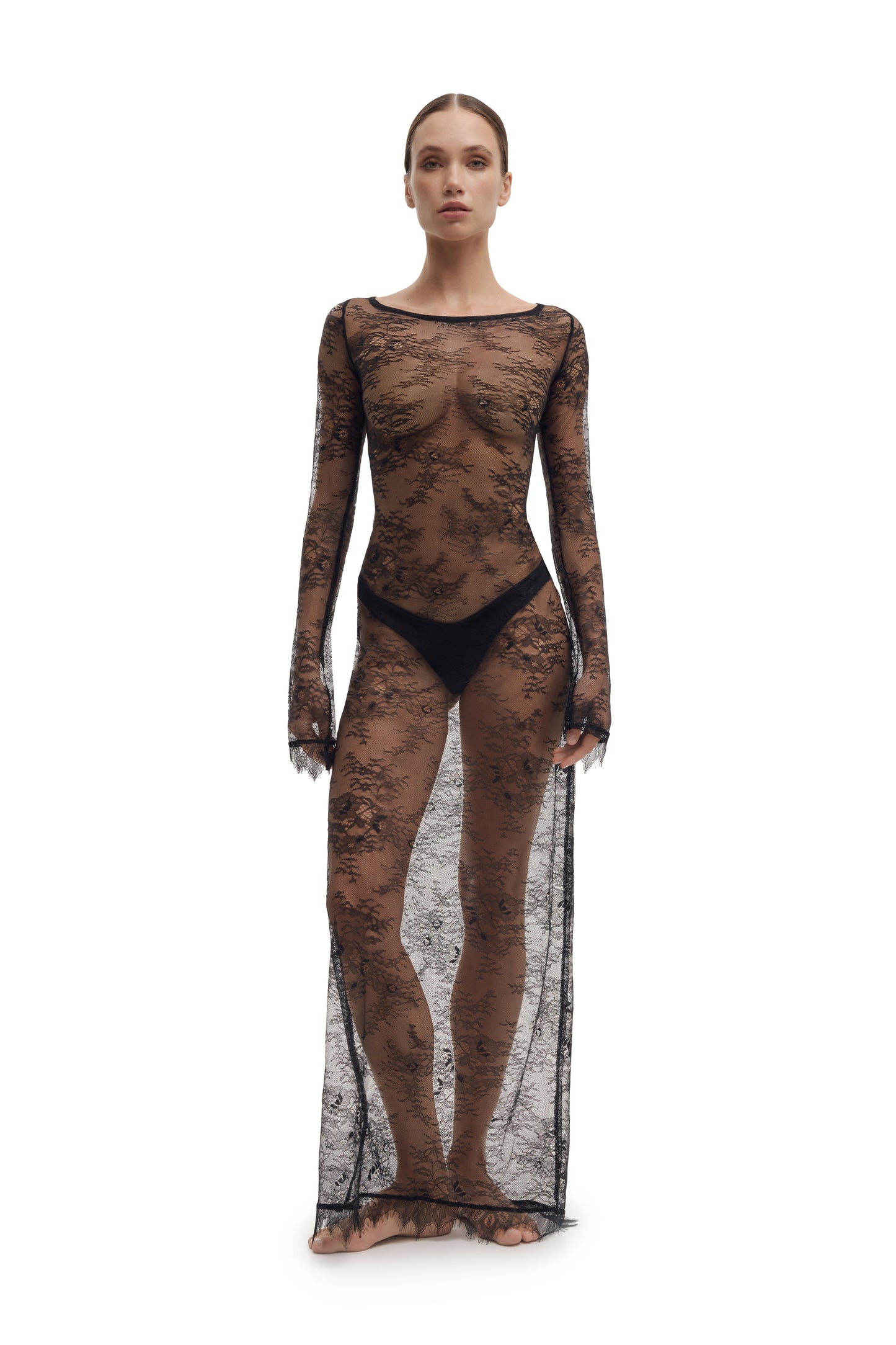 DVNT Lace Maxi Dress with Corset Back Lacing SPELL