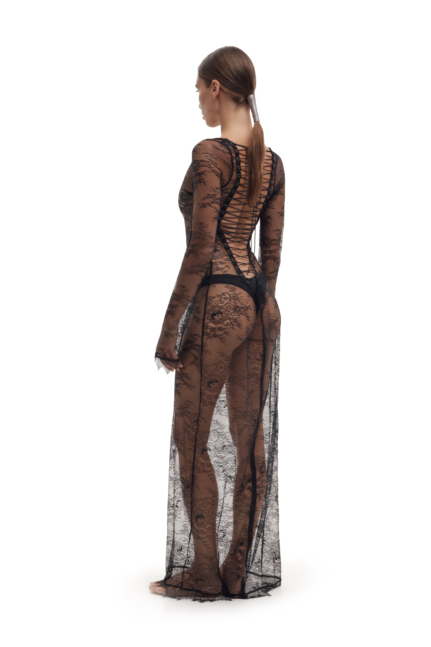 DVNT Lace Maxi Dress with Corset Back Lacing SPELL