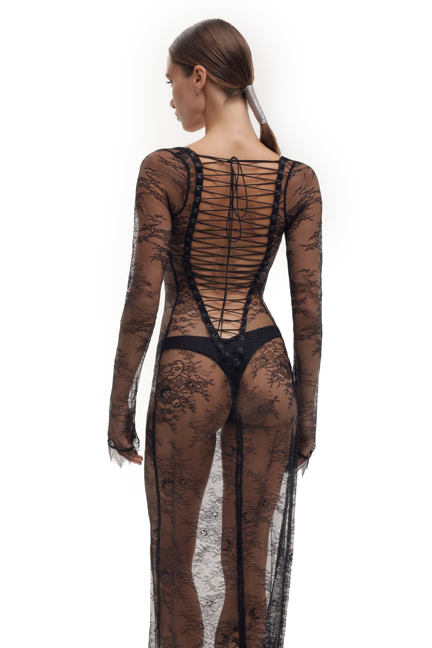 DVNT Lace Maxi Dress with Corset Back Lacing SPELL