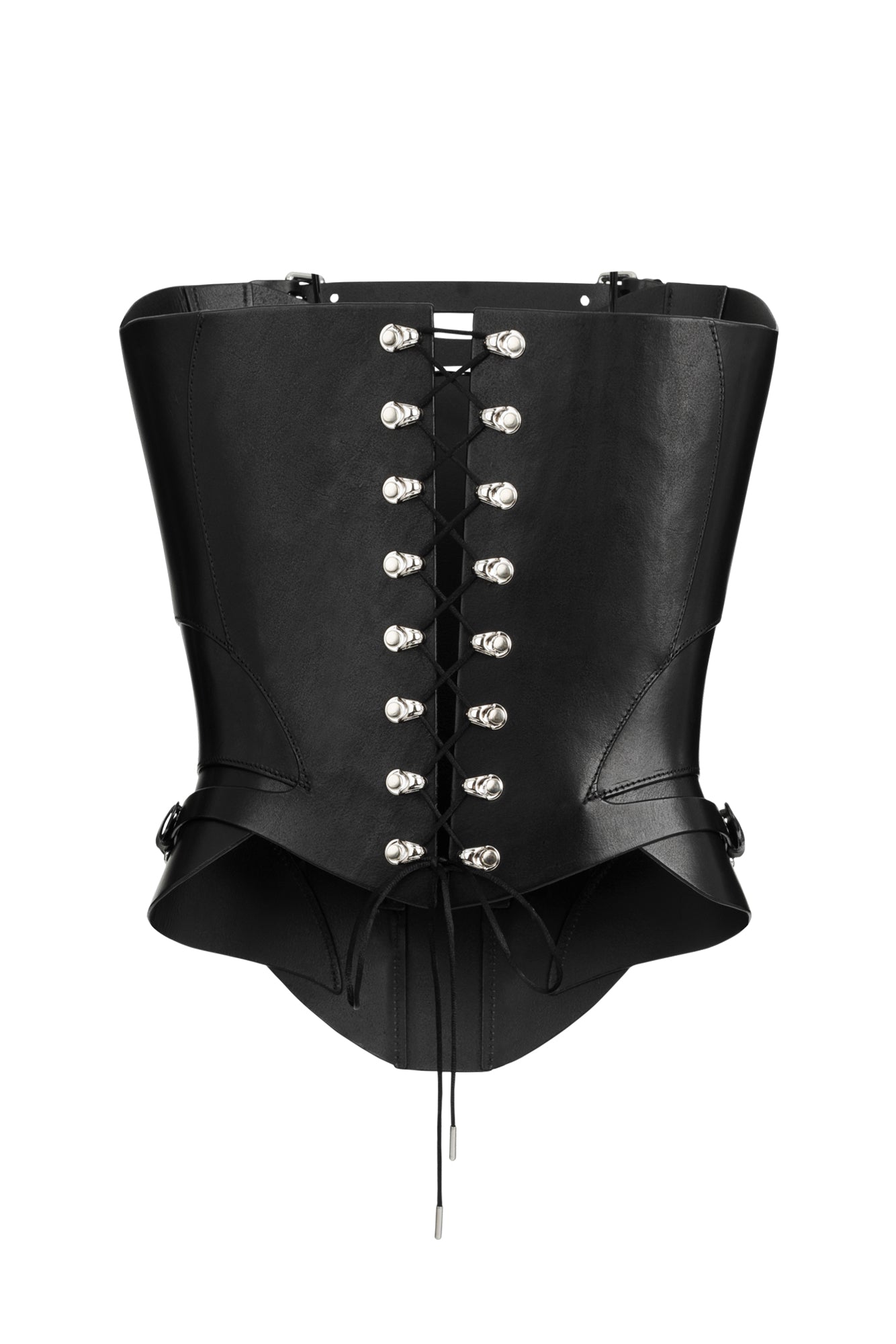 DVNT Black Leather Sculpting Corset FRAME
