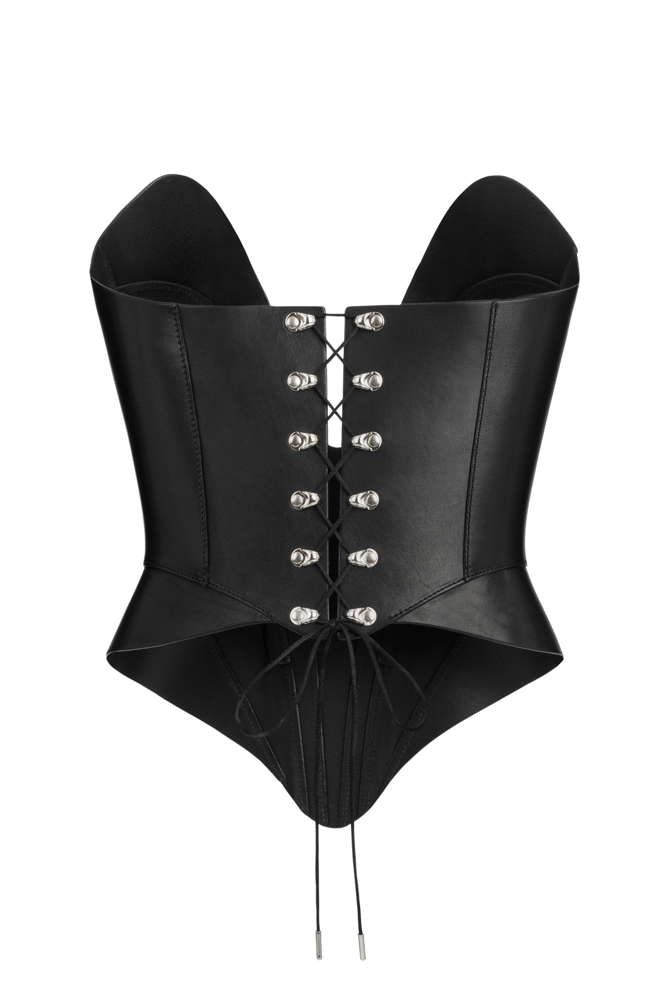 DVNT Black Leather Corset — RADDE