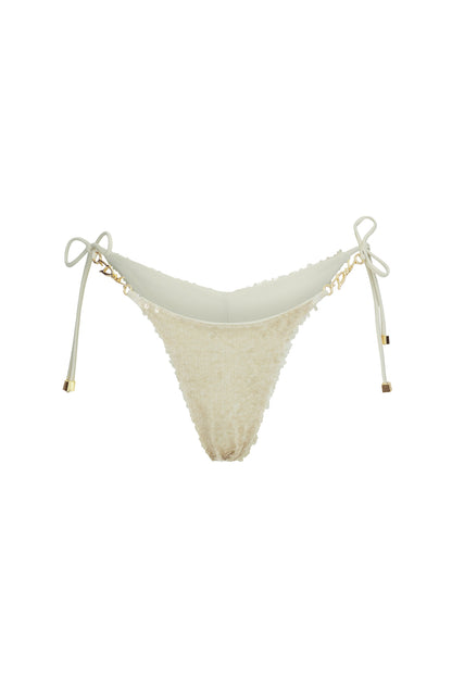 DVNT Ivory Sequin Triangle Bikini Swimsuit — SEQUIRA