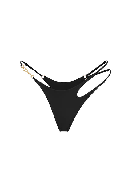 DVNT Black Swim Bikini Bottoms — SOLARA