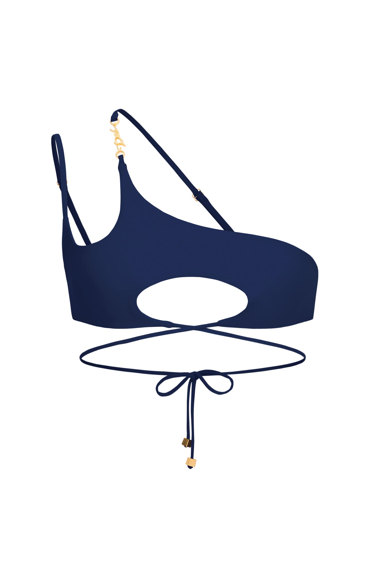DVNT Blue Cut-Out Swimsuit with Signature DVNT Hardware — SOLARA