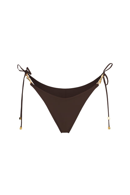DVNT Brown High-Cut Swim Bottom — LOLLY