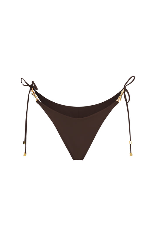 DVNT Brown High-Cut Swim Bottom — LOLLY