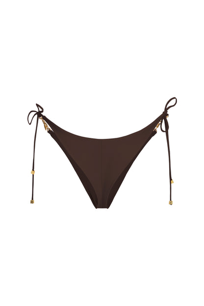 DVNT Brown High-Cut Swim Bottom — LOLLY