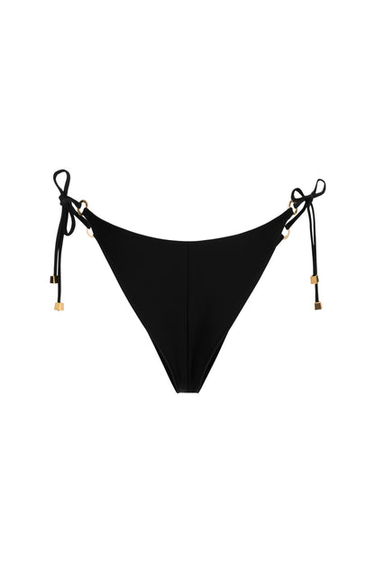 DVNT Black Swimsuit Triangle Bikini with Signature Hardware — AGGI