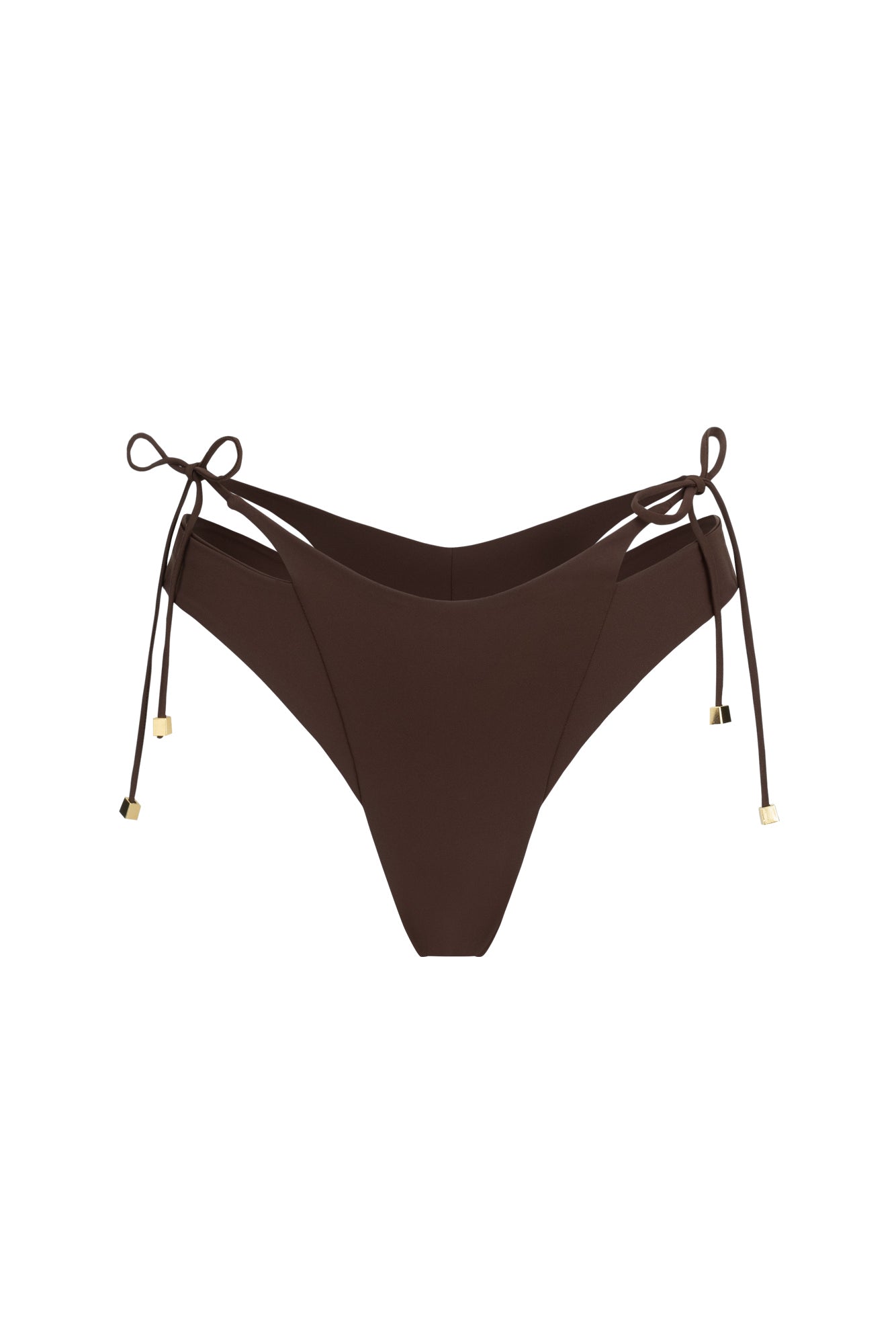 DVNT Brown Cut-Out Bikini Set with Signature Hardware — NARA