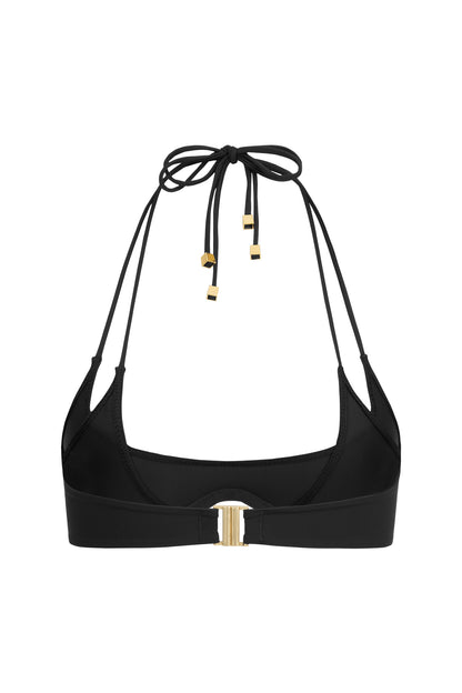 DVNT Black Cut-Out Bikini Set with Signature Hardware — NARA