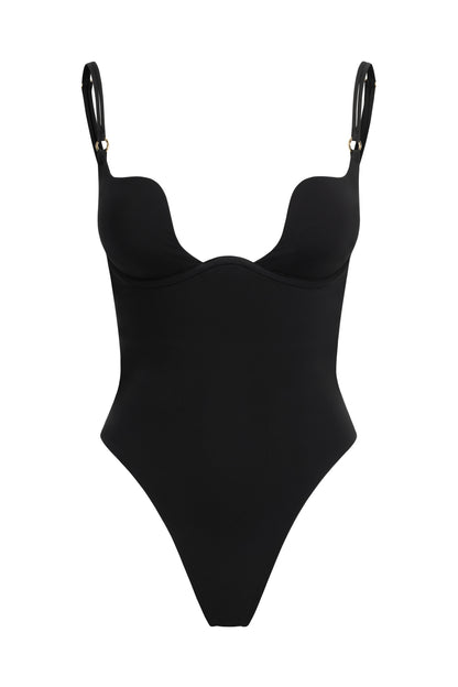 DVNT Push-Up One-Piece Swimsuit with Removable Signature Belt VELORA