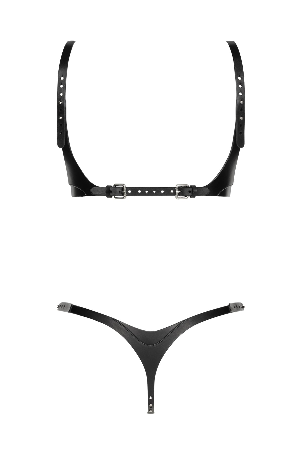 DVNT Leather Lingerie Set Bra & Briefs - FLARE
