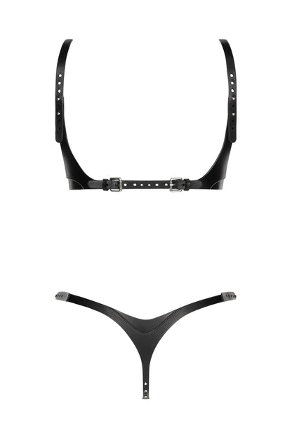 DVNT Leather Lingerie Set Bra & Briefs - FLARE