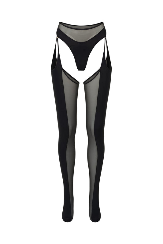 DVNT Thong & Stockings with Adjustable Straps — ECLIPSE