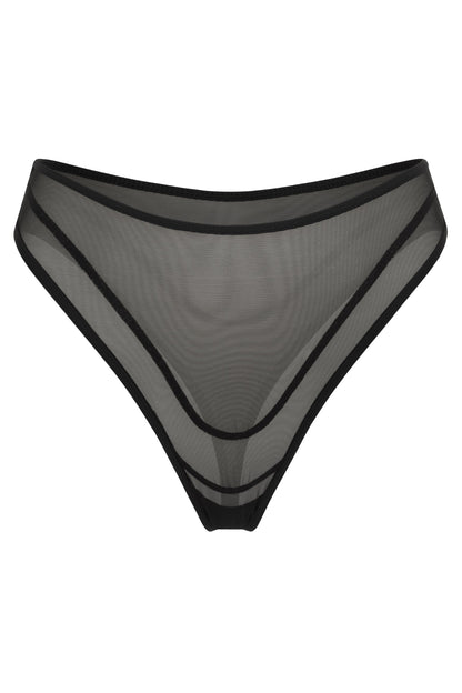 Panties black mesh