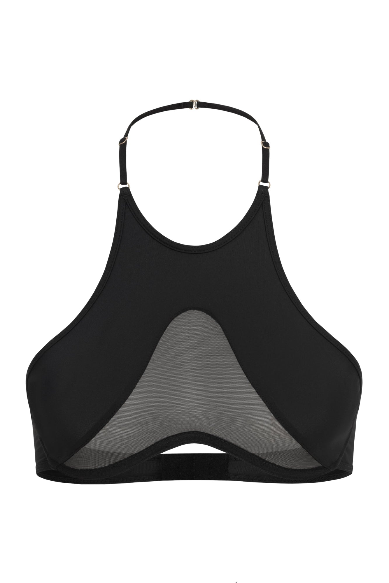 DVNT Mesh & Microfiber Halter Bra — ADELI 2.0
