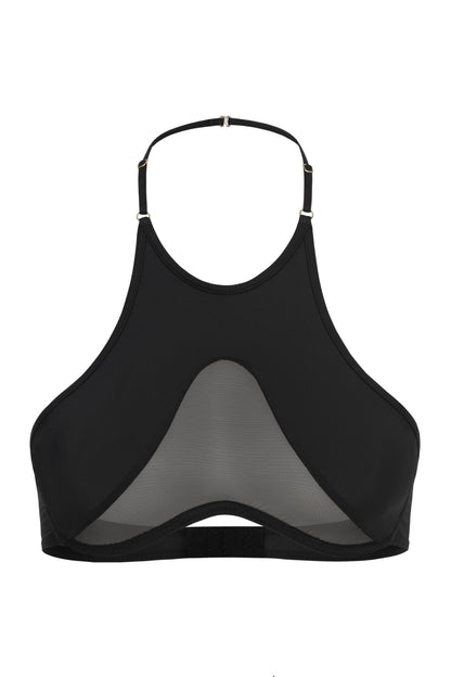 DVNT Mesh & Microfiber Halter Bra — ADELI 2.0