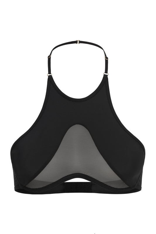 DVNT Mesh & Microfiber Halter Bra — ADELI 2.0