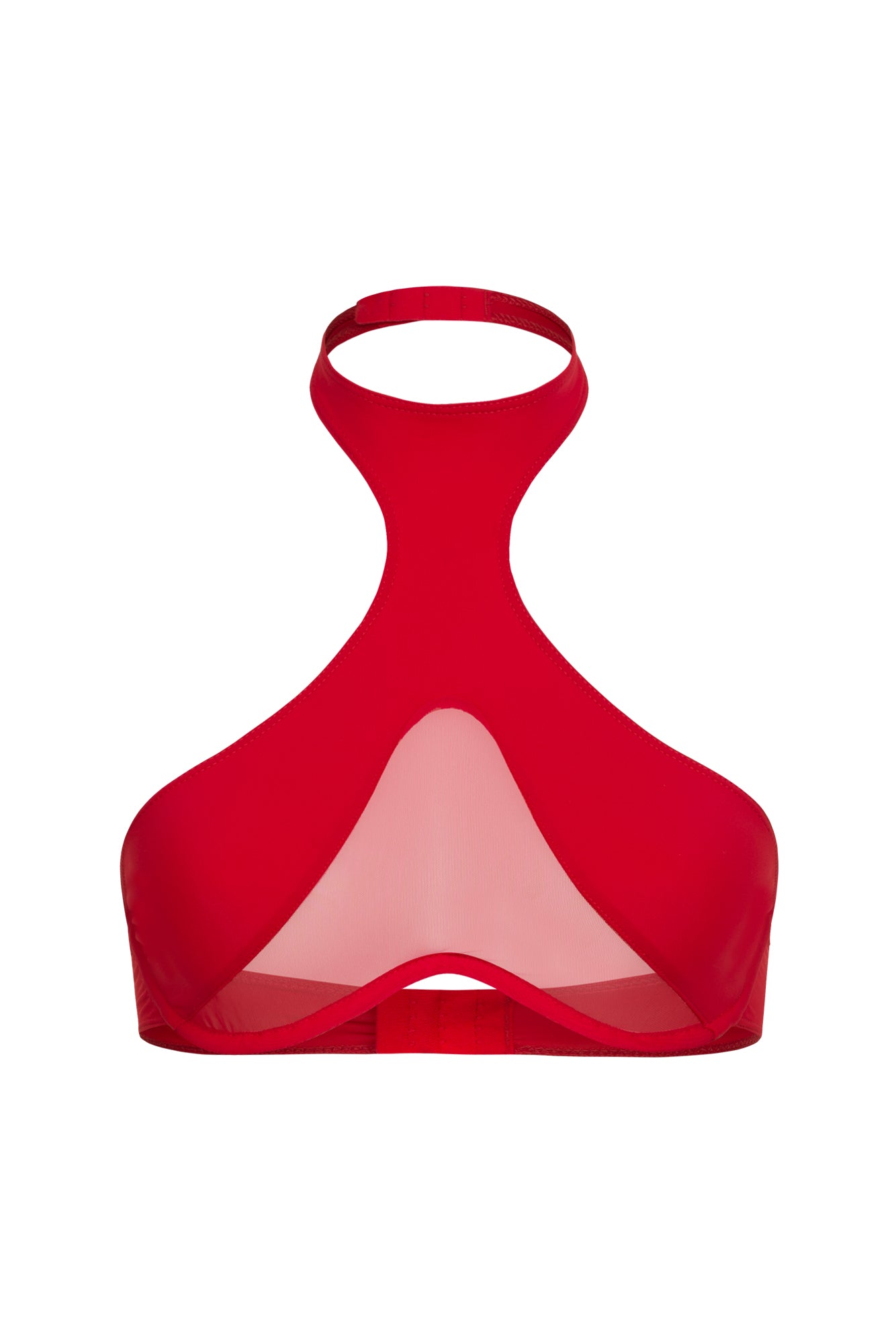 DVNT Red Mesh & Microfiber Bra — ADELI
