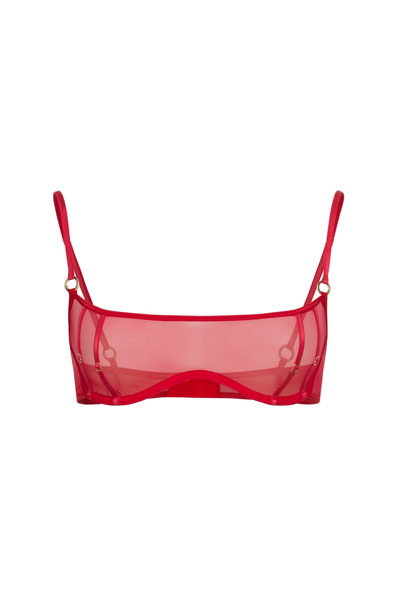 Elegant Red Bra Trace