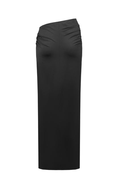 DVNT Draped Waist Maxi Skirt with Slit VELA