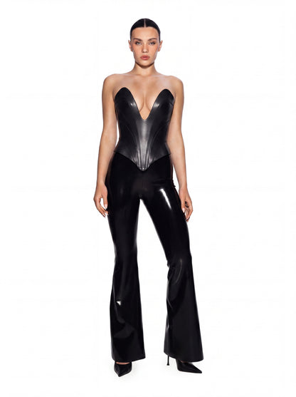 DVNT Black Leather Corset — RADDE