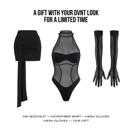 Skirt and Bodysuit Arte Mesh Combo + FREE GLOVES