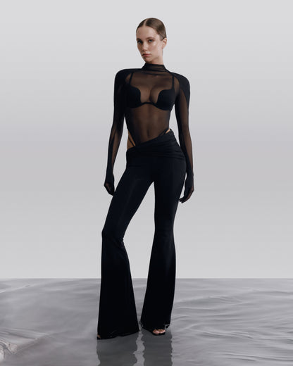 DVNT Draped Waist Flared Pants ORION