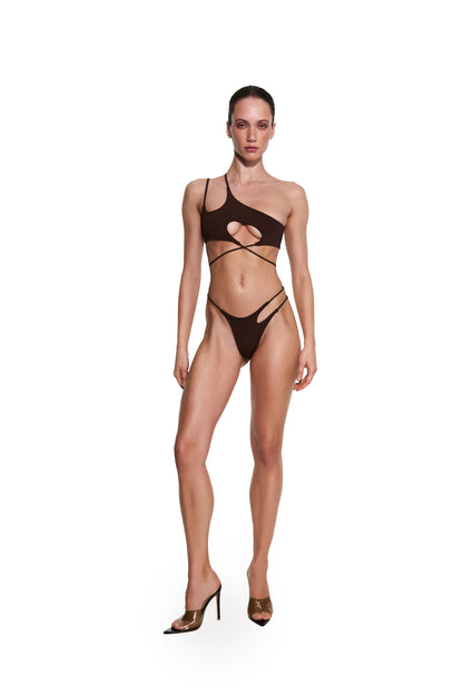 DVNT Chocolate Cut-Out Swimsuit  — Vikki